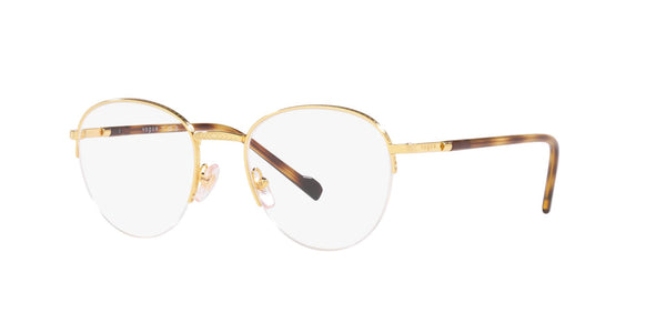 Gold Nylon Semi Rimless Pilot Eyeglasses (0VO426328050)