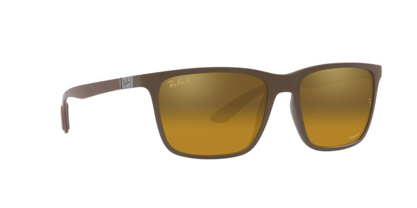 Brown Full Rim Rectangle Sunglasses (0RB43856124A358)