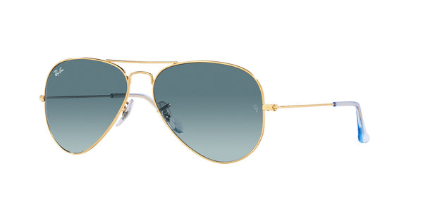 Gold Full Rim Pilot Sunglasses (0RB3025001/3M58)