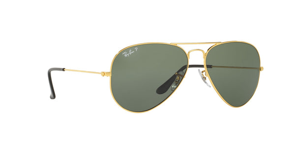 Gold Full Rim Pilot Sunglasses (0RB3025I001/5858)
