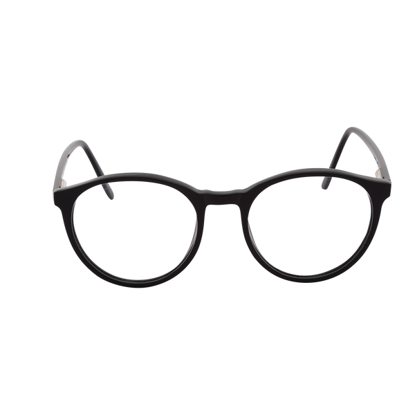 Black Full Rim Round Eyeglasses 042