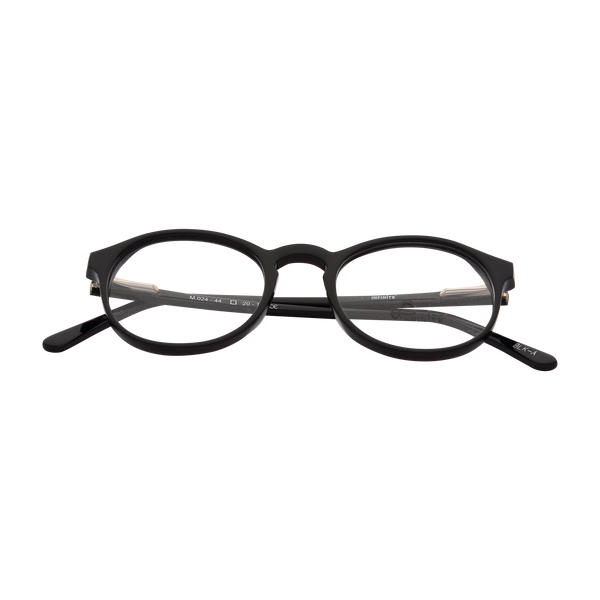Black Full Rim Round Eyeglasses 024