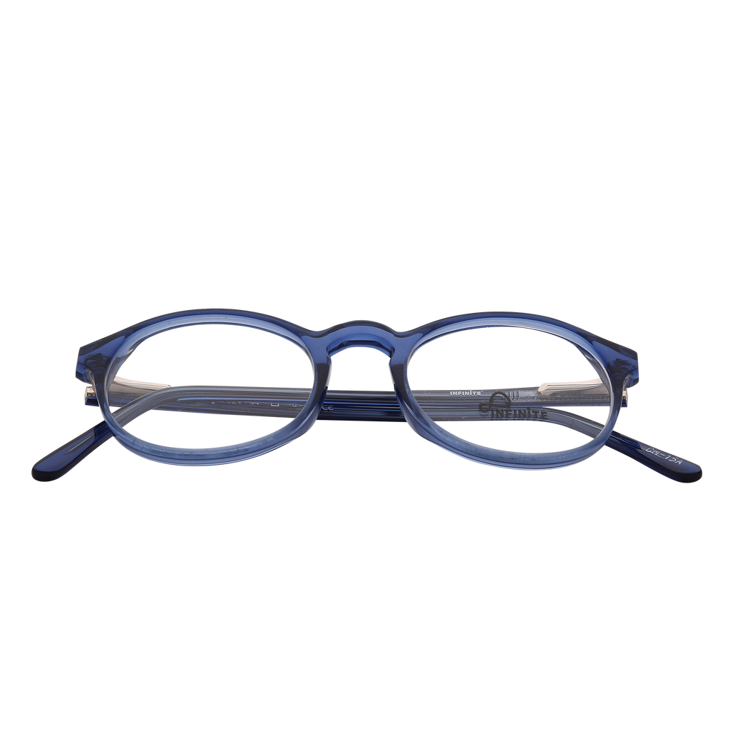 Blue Full Rim Round Eyeglasses 024 CM15A