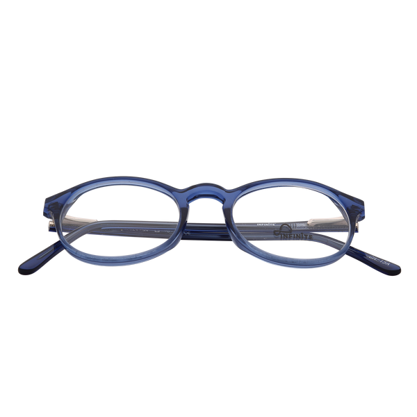 Blue Full Rim Round Eyeglasses 024 CM15A
