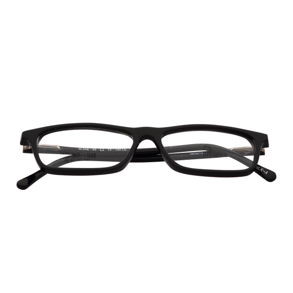 Black Full Rim Rectangle Eyeglasses 046