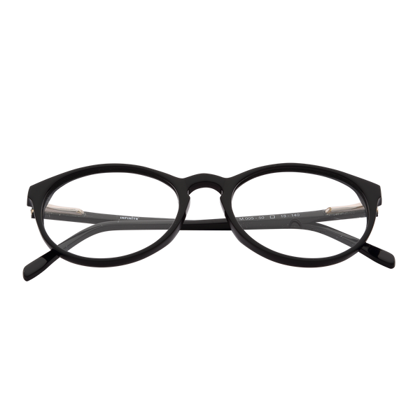 Black Full Rim Oval Eyeglasses 005