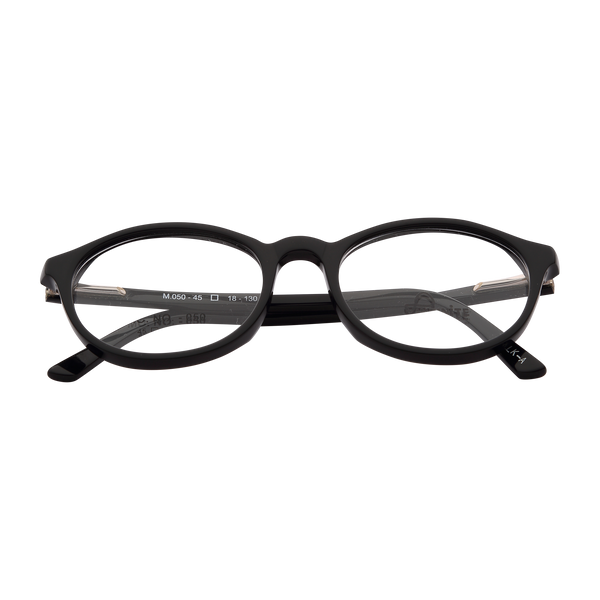 Black Full Rim Oval Eyeglasses 050