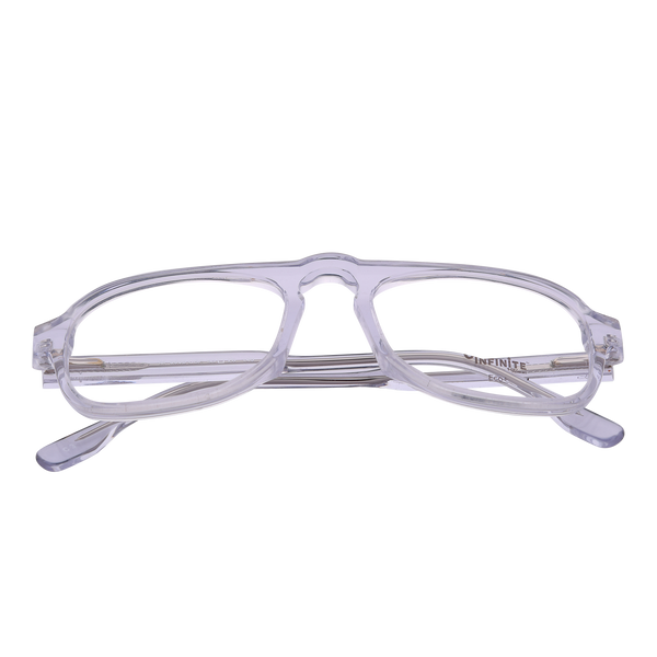 Transparent Full Rim Geometric Eyeglasses 6605 C3