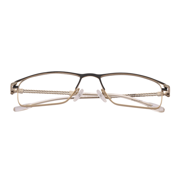 Black Gold Full Rim Rectangle Eyeglasses 2002 C3