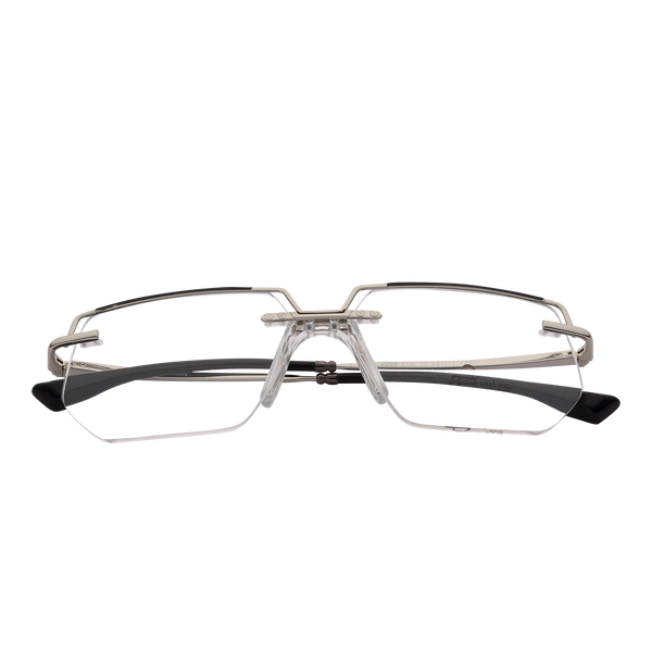 Sliver Black Half Rim Browline Eyeglasses 2009 C10