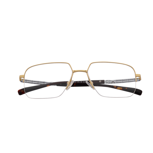 Gold Half Rim Geometric Eyeglasses 2005 C9