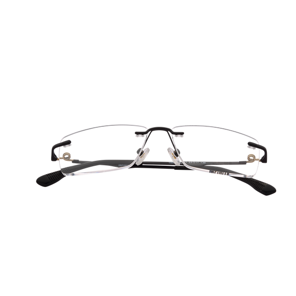 Black Half Rim Square Eyeglasses 1981 C1