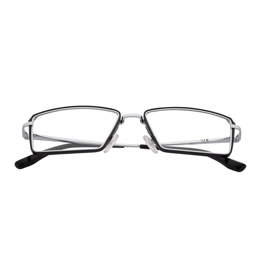 Black Half Rim Rectangle Eyeglasses 1985 C9