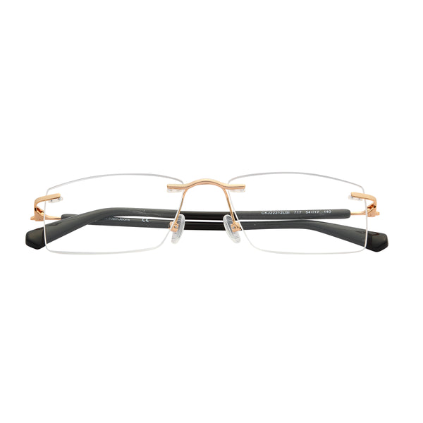 GOLD Rimless Rectangle Eyeglasses CKJ 22212LBI 717