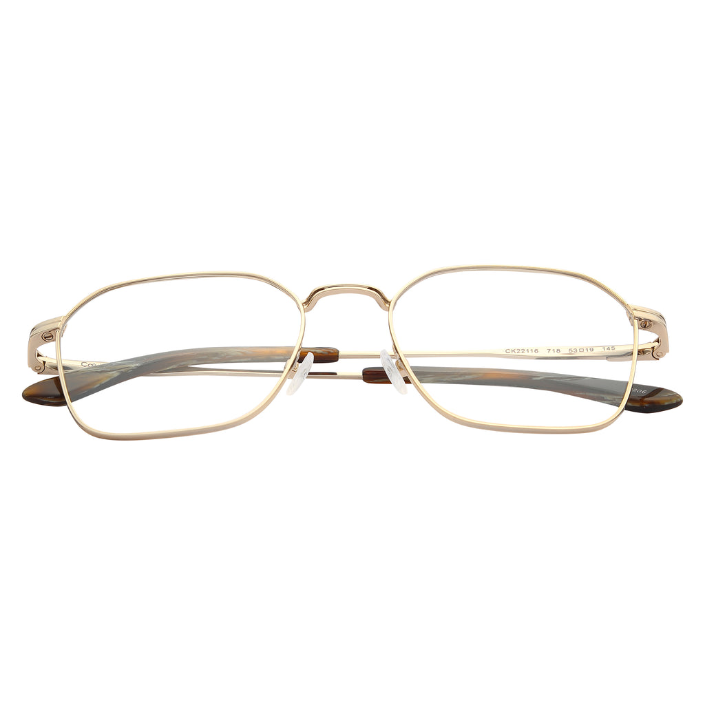 Gold Full Rim Wayfarer Eyeglasses CK 22116 718