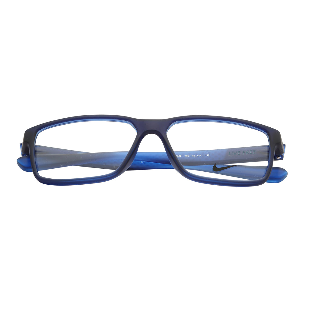 Matt Blue Full Rim Rectangle Eyeglasses Nike 7092 405