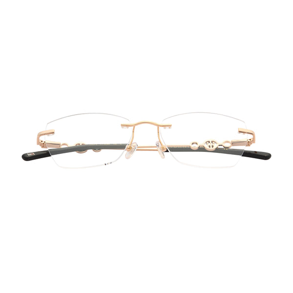 Gold Full Rim Rectangle Eyeglasses TH 6274 C1