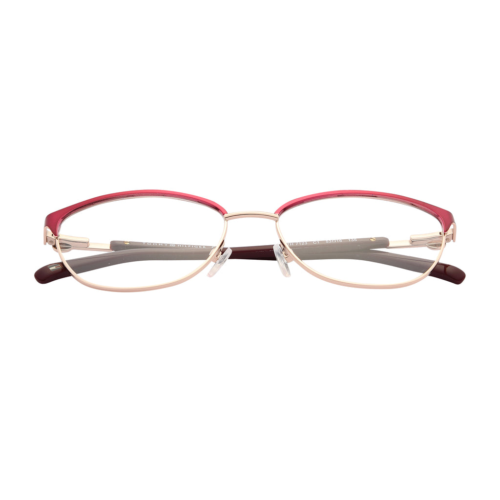 Wine+Rose Gold Full Rim Cateye Eyeglasses TH 7123 C1