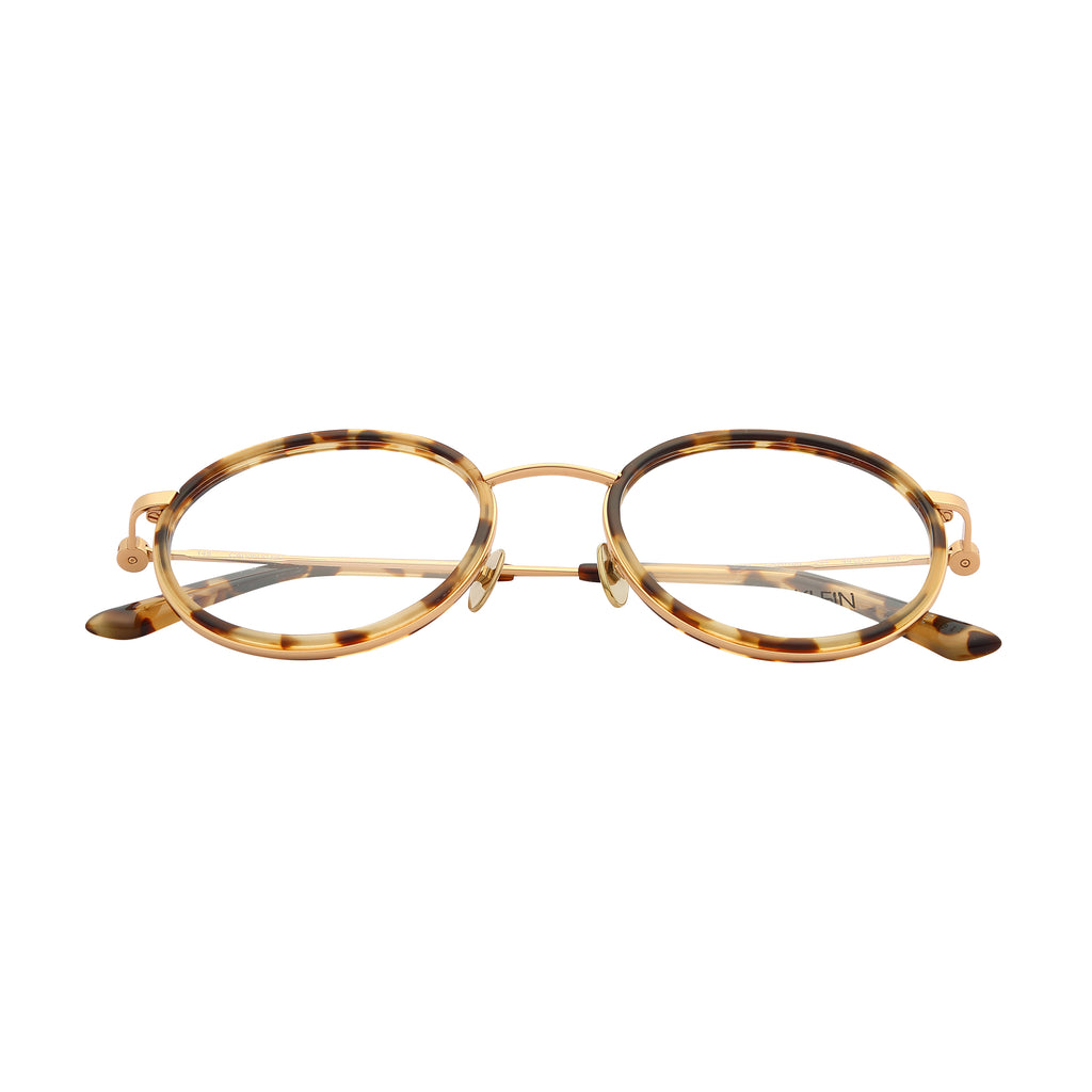 Beige Demi Rose Gold Full Rim Round Eyeglasses CK 20108 244