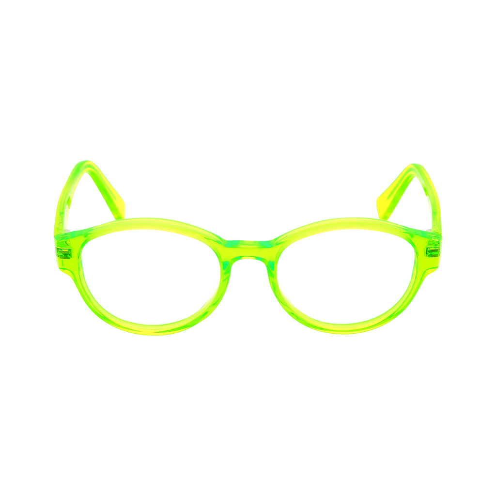 Fluorescent Full Rim Oval Eyeglasses TJ 4111 C5