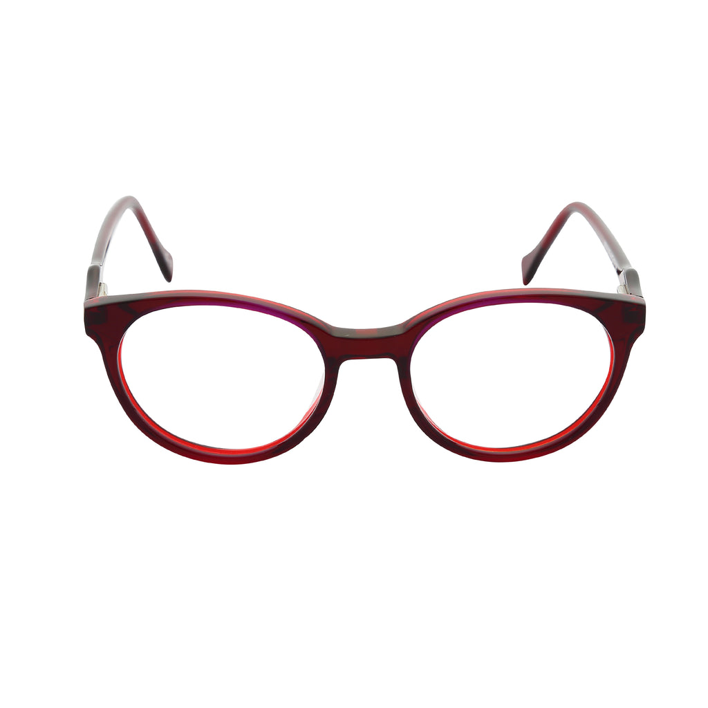 Maroon Full Rim Round Eyeglasses WW 6116 C5