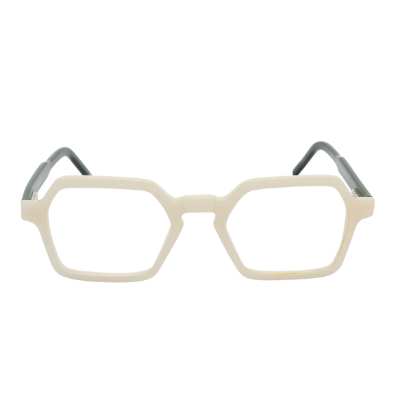 White Full Rim Geometric Eyeglasses BM 3116 C2