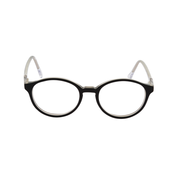 Black Full Rim Round Eyeglasses WW 6115 C2