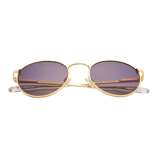 Gold Full Rim Round Sunglasses TH 873PL C1